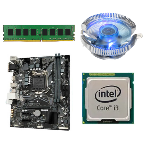 I3-10100, 16GB DDR4 RAM, Blue LED CPU FAN, H410 Motherboard Combo