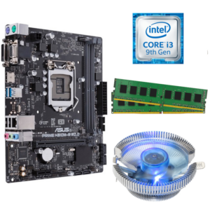 i3-9100, 4GB DDR4 RAM, Blue LED CPU FAN, H310 Motherboard Combo
