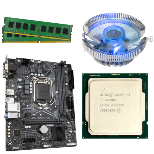 I5-10600K, 16GB DDR4 RAM, Blue LED CPU Fan, Asus Prime Z490-P Motherboard Combo