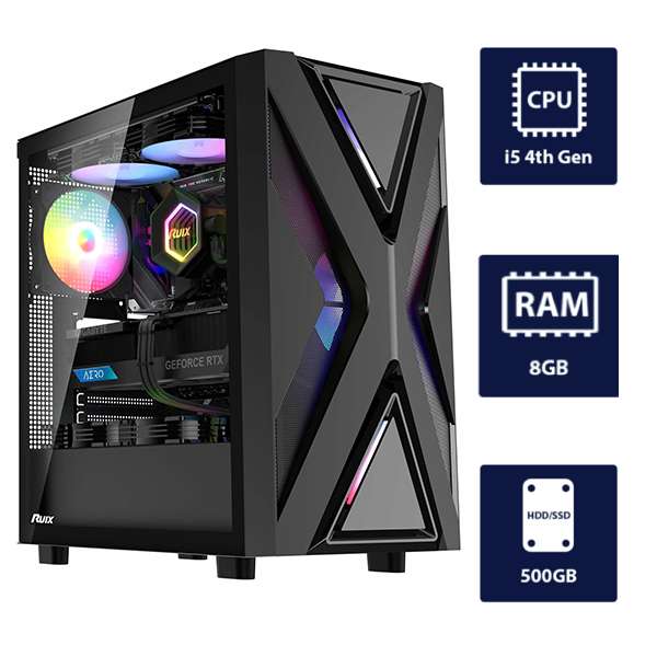 i5 4th Gen, 8GB RAM, 500GB HDD RUIX CV203 Desktop Tower