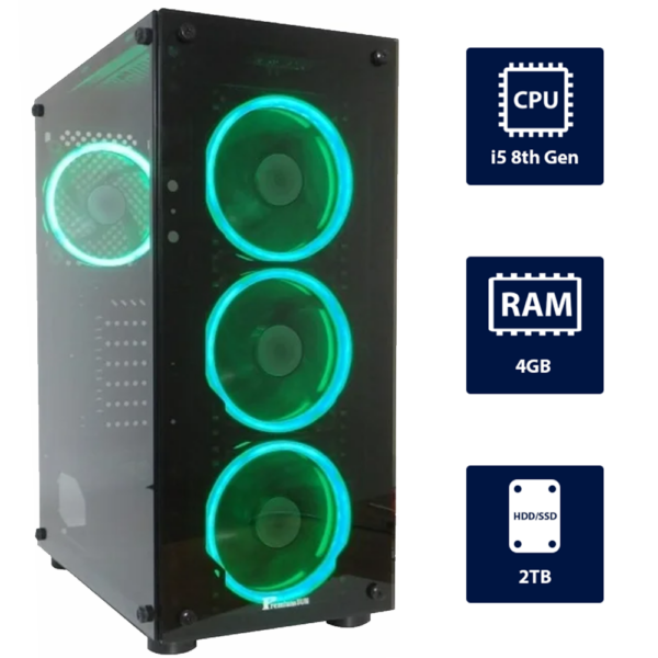 i5 8th, 4GB RAM, 2TB SSD Gaming Computer