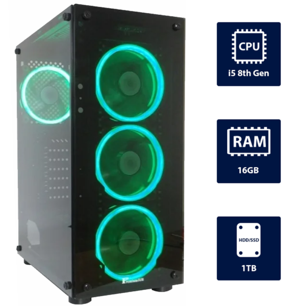 i5 8th, 16GB RAM, 1TB SSD Gaming Computer