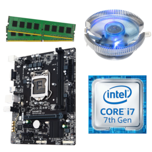 i7-7700 CPU, 4GB RAM, Blue LED CPU FAN, H110 Motherboard Combo