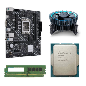 i3-13100, 8GB RAM, Intel CPU FAN, H610M-H Motherboard Combo