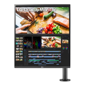 LG 28″ 18:18 Dual-up Monitor with Ergo Arm, USB Type-C