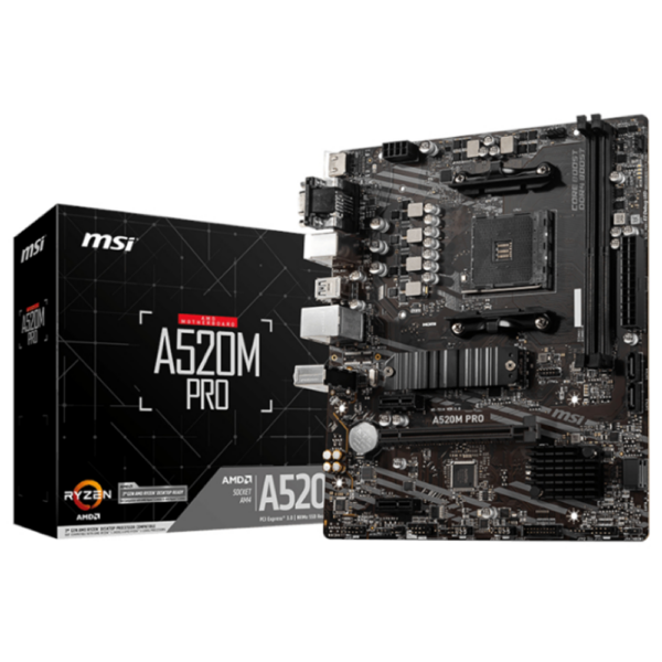 MSI A520M-PRO AMD AM4 MATX Gaming Motherboard