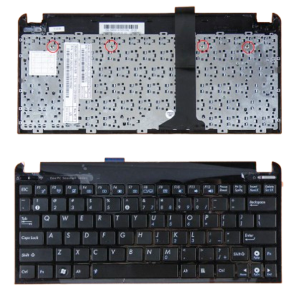 Asus Eee Pc 1015PE, No Frame, Laptop Keyboard Black
