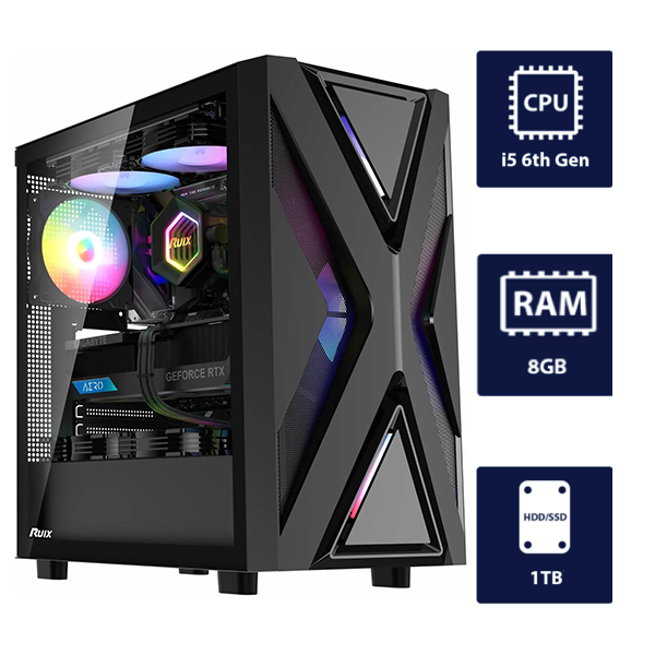 i5 6th, 8GB RAM, 1TB SSD RUIX CV203 Desktop Tower
