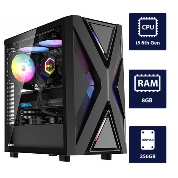 i5 6th, 8GB RAM, 256GB SSD RUIX CV203 Desktop Tower