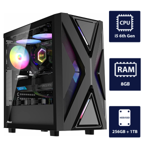 i5 6th, 8GB RAM, 256GB SSD + 1TB HDD RUIX CV203 Desktop Tower