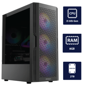 i5 6th, 8GB RAM, 2TB SSD Antec AX20 Desktop Tower