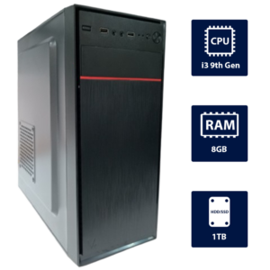 i3 9th, 8GB RAM, 1TB SSD Desktop Computer