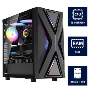 i3 10th, 4GB RAM, 256GB SSD + 1TB HDD RUIX CV203 Desktop Tower