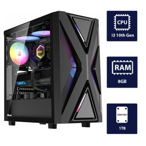 i3 10th, 8GB RAM, 1TB HDD RUIX CV203 Desktop Tower