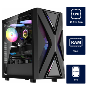 i3 9th, 4GB RAM, 1TB HDD RUIX CV203 Desktop Tower