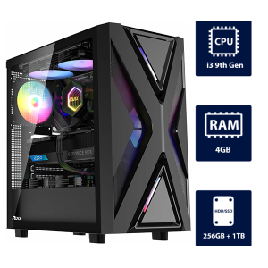 i3 9th, 4GB RAM, 256GB SSD + 1TB HDD RUIX CV203 Desktop Tower