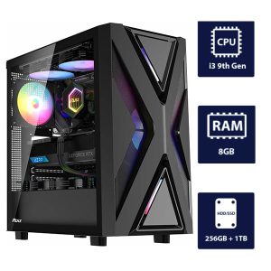 i3 9th, 8GB RAM, 256GB SSD + 1TB HDD RUIX CV203 Desktop Tower