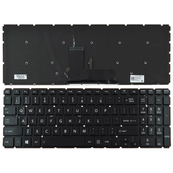 Toshiba Satellite L50, L50-A Series, Black Frame, Laptop Keyboard Black