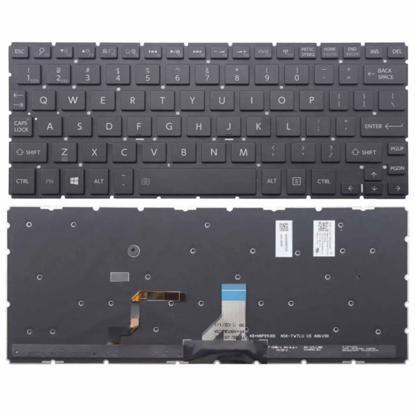 Toshiba Satellite Radius P25W-C, P25W-C2300-4K, P25W-C2302, No Frame, Keyboard Black