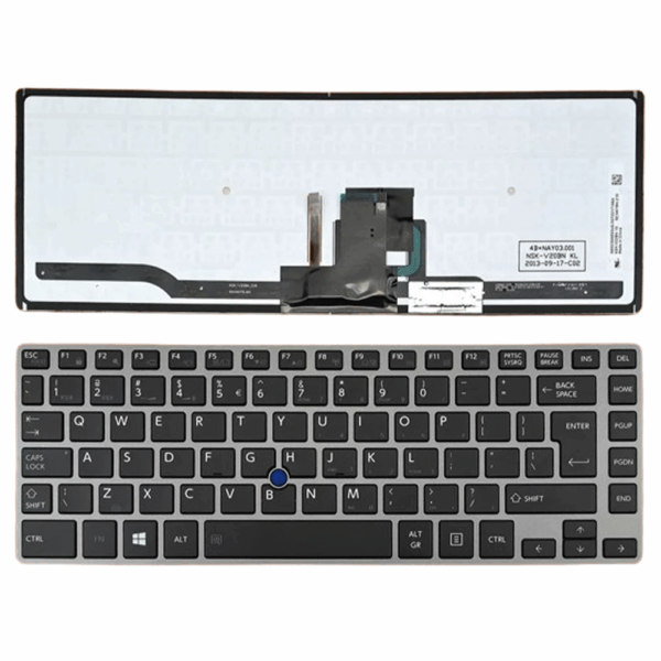 Toshiba Tecra Z40, Z40 Series, Gray Frame Laptop Keyboard Black