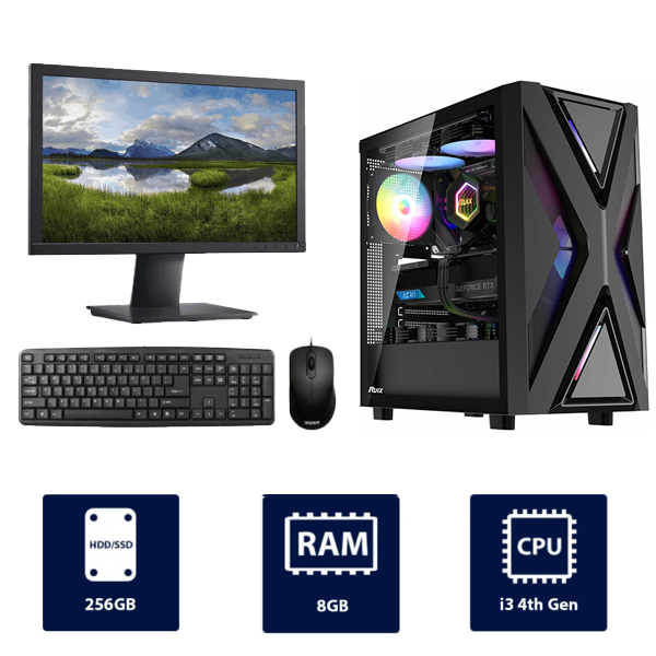 i3 4th Gen CPU, 8GB RAM, 256GB SSD RUIX CV203 Full Desktop Computer
