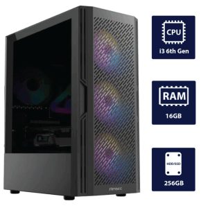 i3 6th Gen CPU, 16GB RAM, 256GB SSD Antec AX20 Desktop Tower