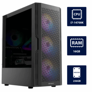 i7 14700K CPU, 16GB RAM, 256GB SSD Gaming Desktop Computer