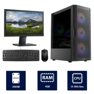 i3 10th, 4GB, 256GB SSD Antec AX-20 RGB Full Desktop Computer