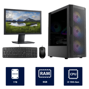 i3 10th, 8GB RAM, 1TB HDD Antec AX-20 RGB Full Set Desktop Computer