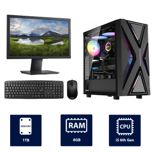 i5 6th Gen, 8GB RAM, 1TB HDD, with 19" Monitor, RUIX CV203 Full Desktop PC