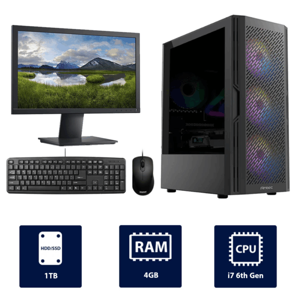 i7 6th, 4GB RAM, 1TB SSD Antec AX20 Full Desktop Computer