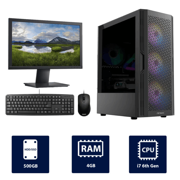 i7 6th, 4GB RAM, 500GB HDD Antec AX20 Full Desktop Computer