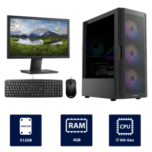 i7 6th, 4GB RAM, 512GB SSD Antec AX20 Full Desktop Computer