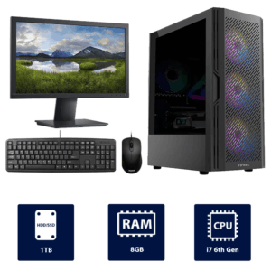 i7 6th, 8GB RAM, 1TB SSD Antec AX-20 Full Desktop Computer