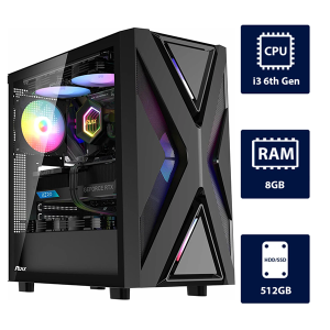 i3 6th Gen CPU, 8GB RAM, 512GB SSD RUIX CV203 Desktop Tower