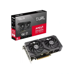 ASUS Radeon RX 7600 EVO OC Edition DUAL-RX7600-O8G-EVO 8GB GDDR6 128-Bit PCIe 4.0 Desktop Graphics Card
