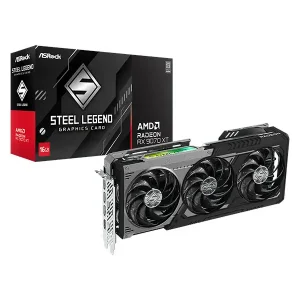 ASRock Radeon RX 9070 XT Steel Legend 16GB Graphics Card